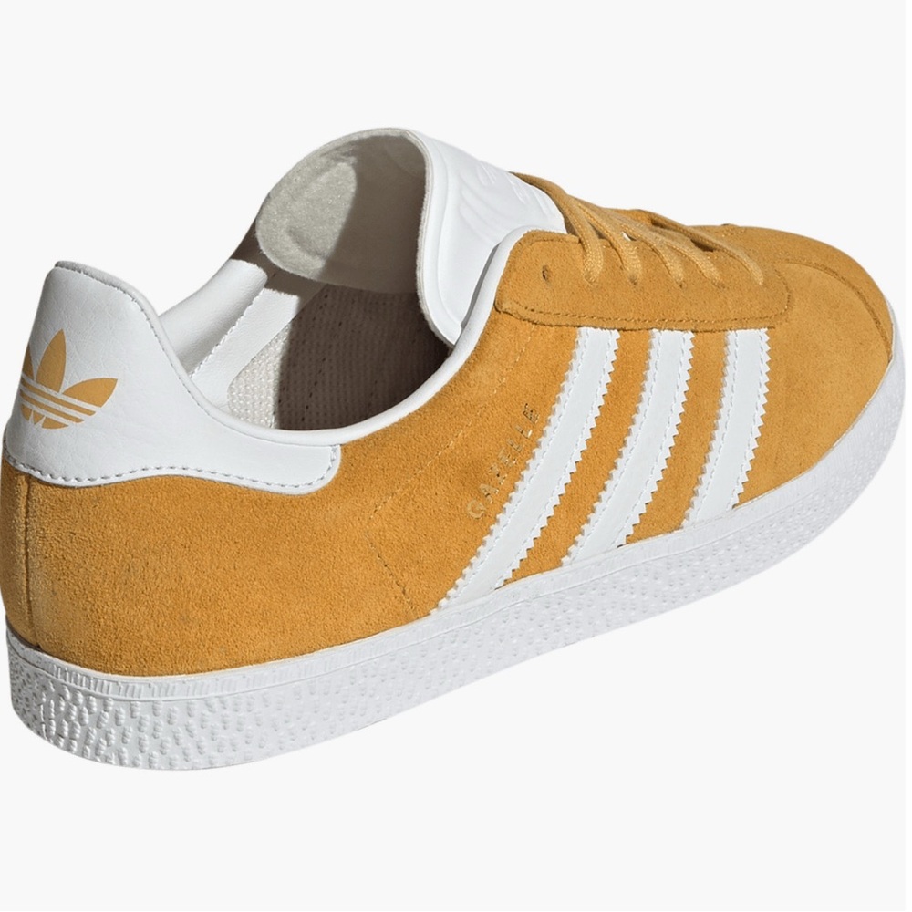 Adidas Yellow and White Sneakers Classic Retro Design